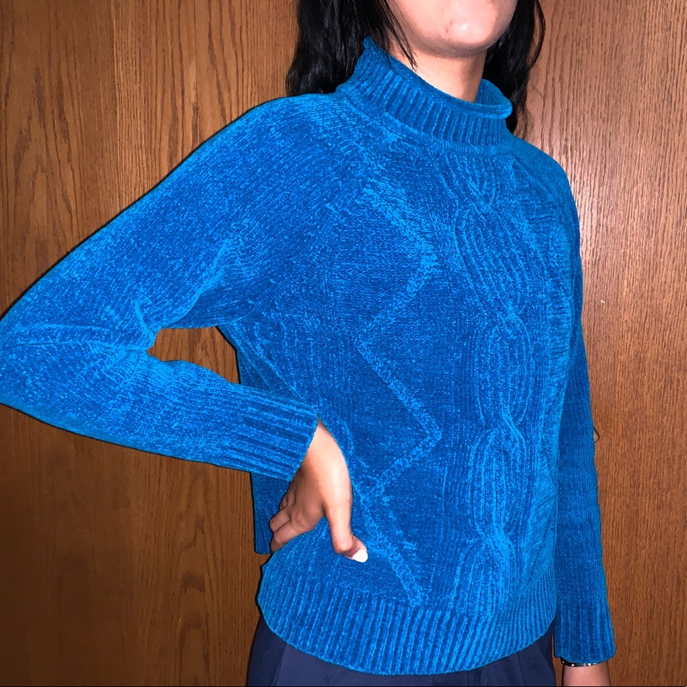 Long-Sleeve Turtleneck Blouse